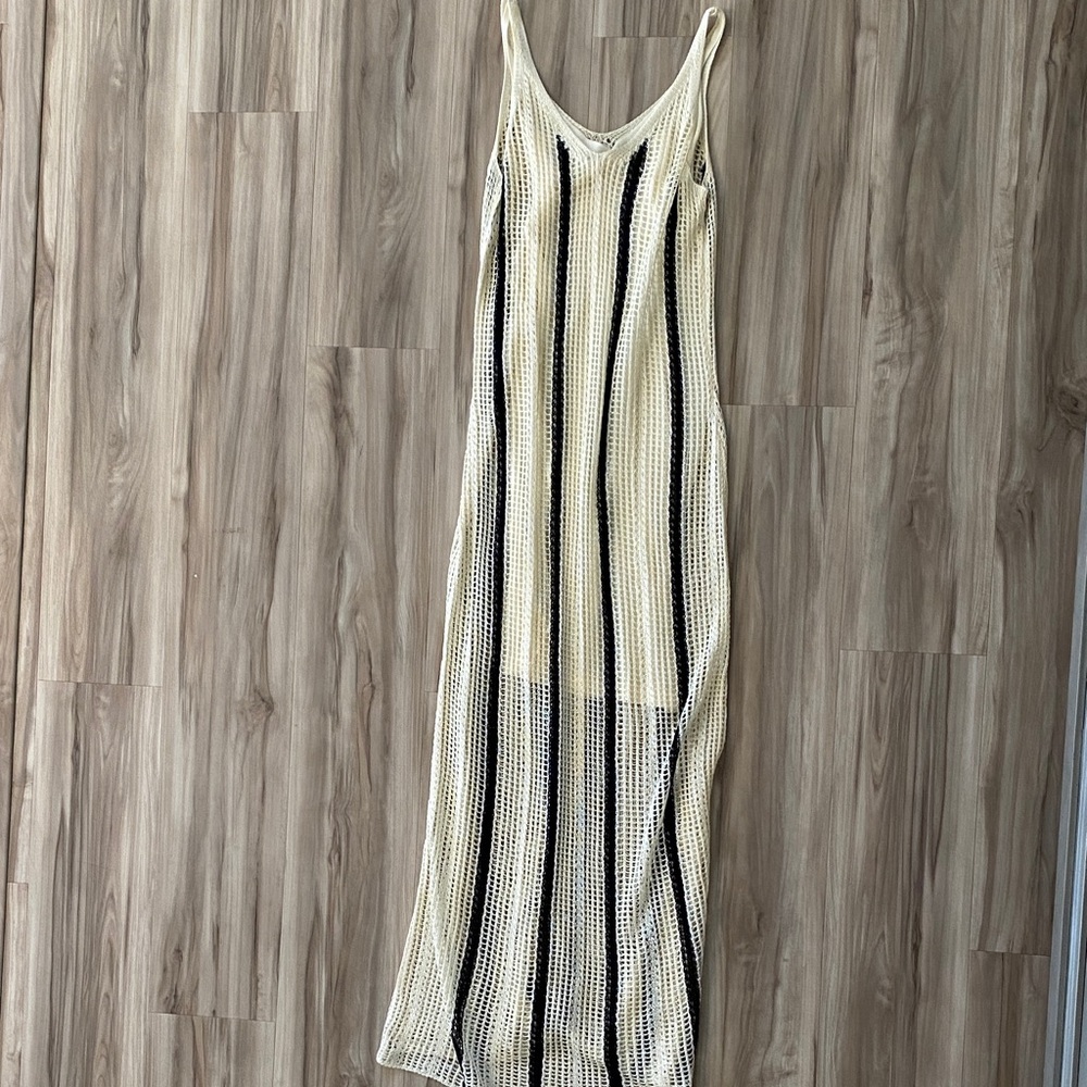 NWT XS A New Day Striped Maxi Crochet Dress